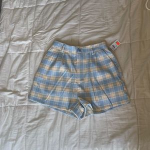 Plaid shorts, size small, comfy